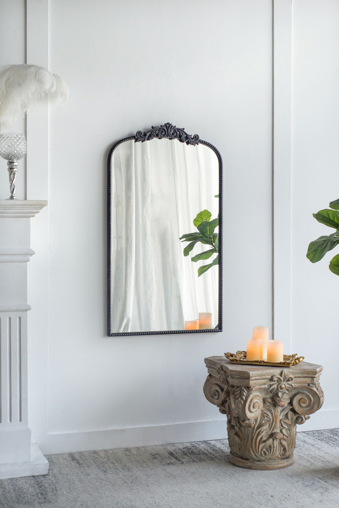 Arch Mirror, Baroque Inspired Wall Decor