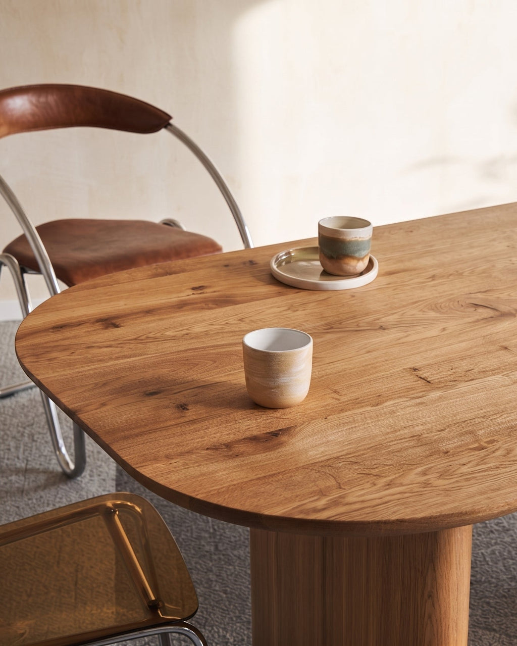 Oval Solid Wood Dining Table