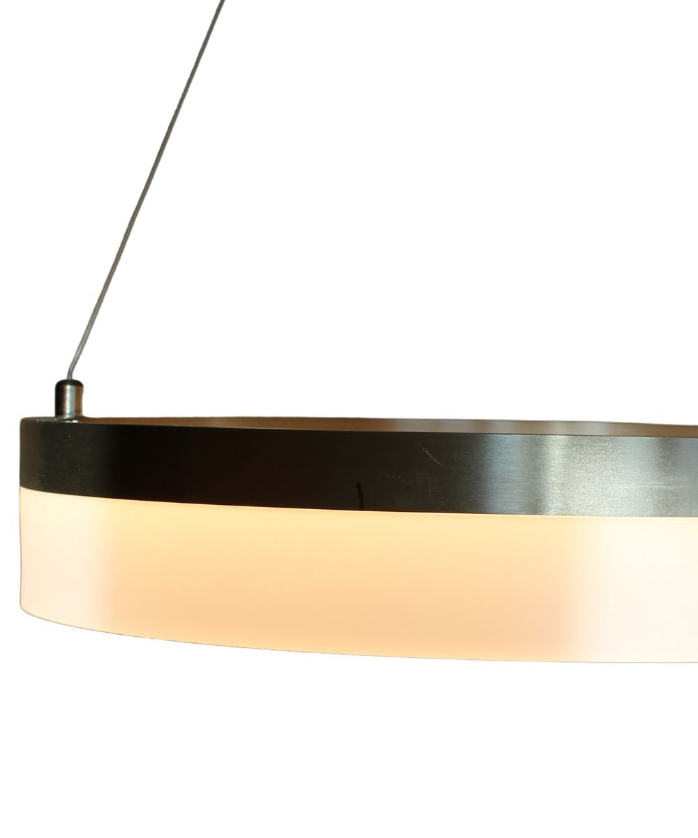 Edge-Lit 16"W 1-Light Round LED Ribbon Chandelier Light Fixture
