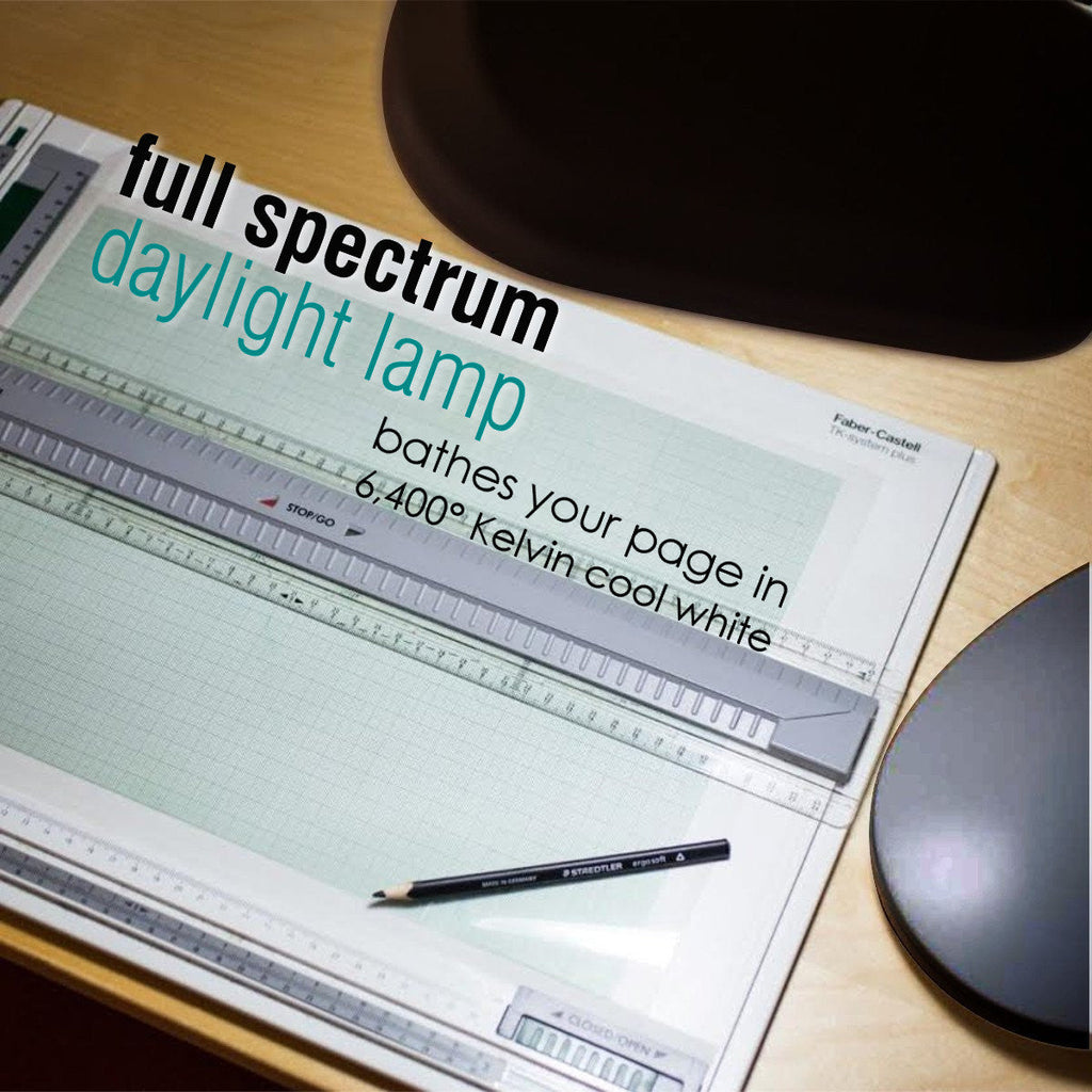 26"H Slim Design LED Bright Reader Desk Lamp Black