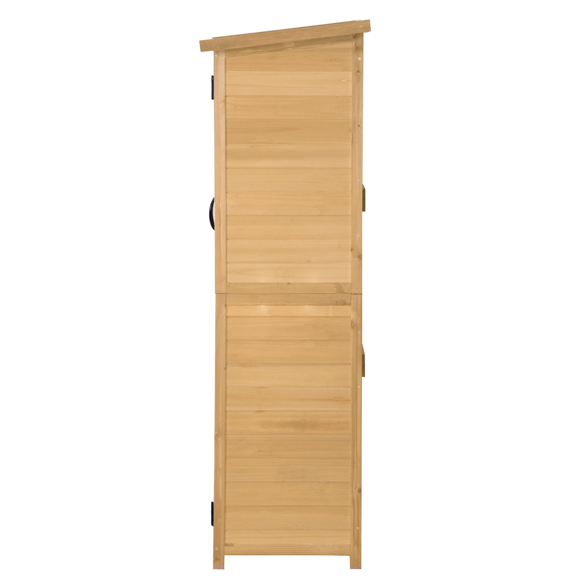 Outdoor 5.3ft Hx4.6ft L Wood Storage Shed Tool Organizer