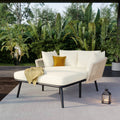 Garden Sofa With 2 Cushions And 2 Cushions,outdoor Sun Lounge, Garden Lounge, Balcony Furniture Set, Lounge Furniture, Terrace Furniture,cushions Are Removable And Washable, Beige