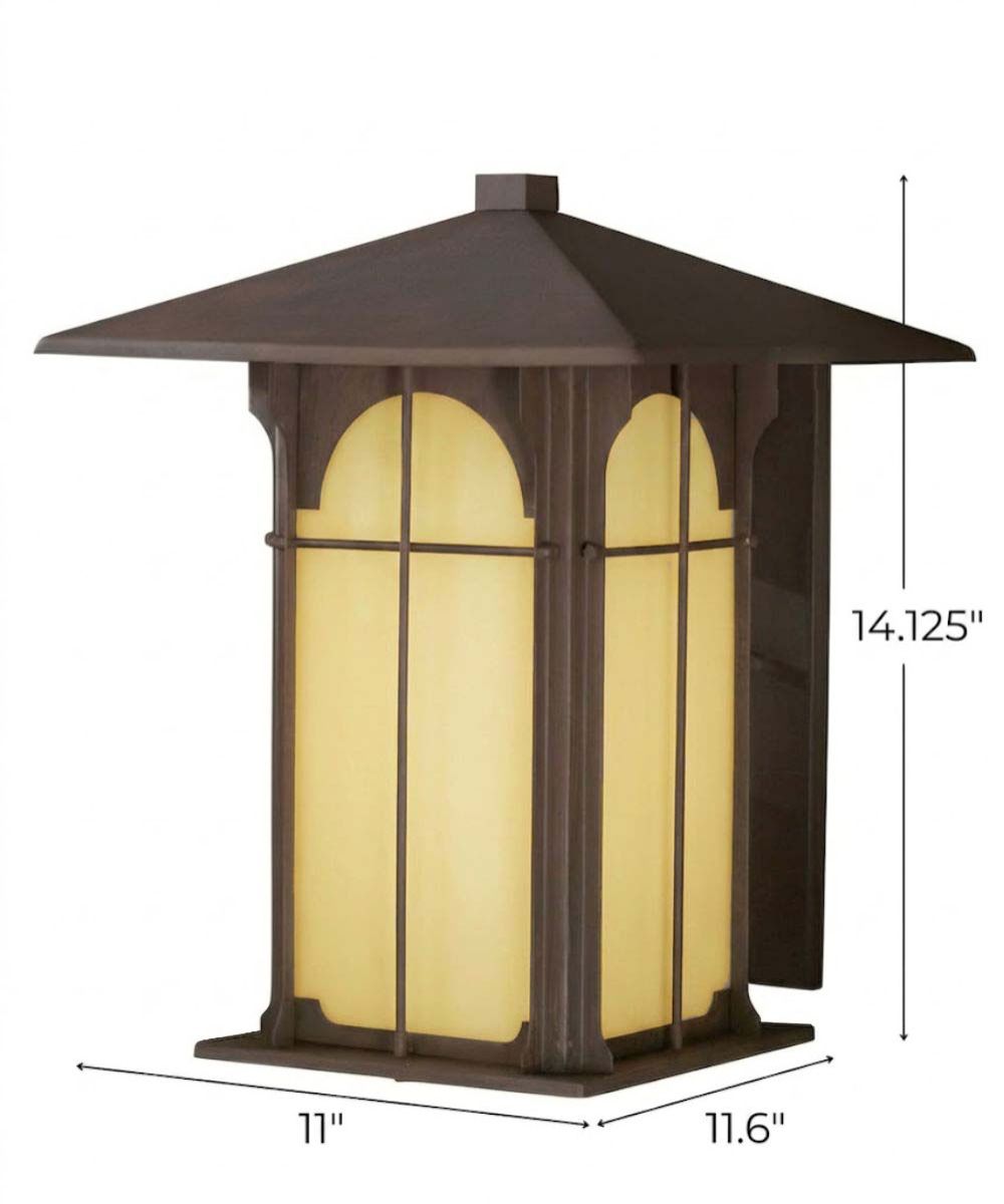 Aztec 14"H 1-Light Olde Brick Bronze Finish OutdoorFixture