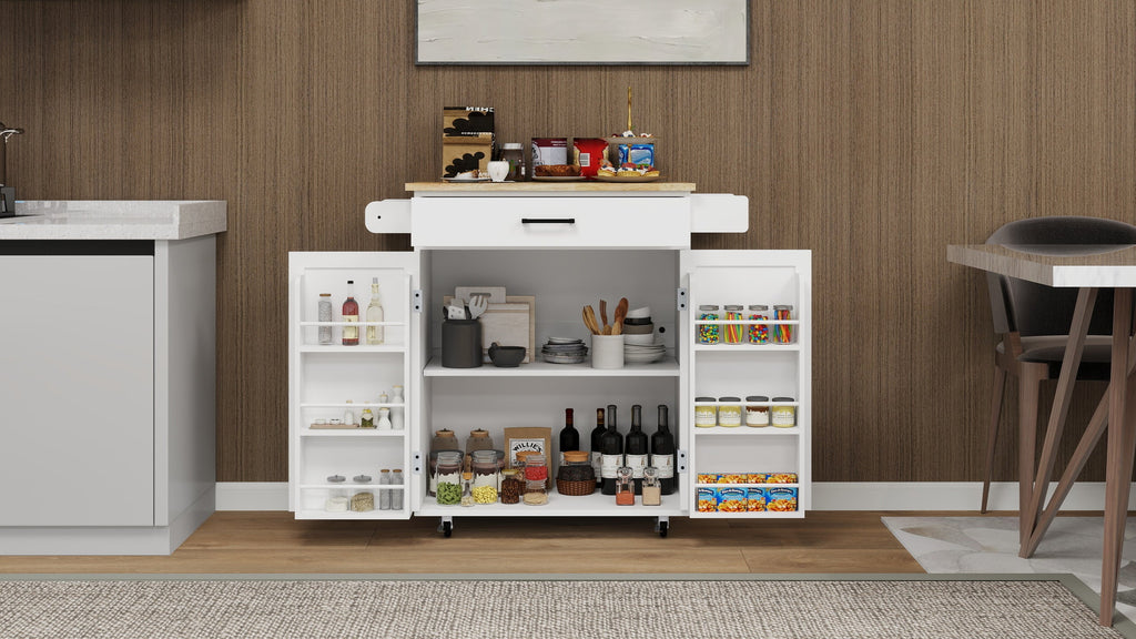 Kitchen Island Rolling Trolley Cart with 1 Drawer