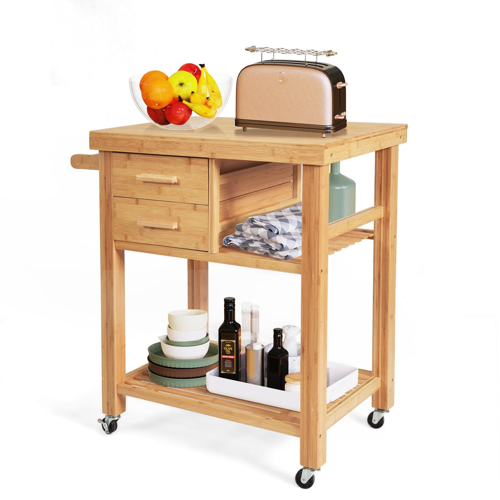 Bamboo Trolley Cart