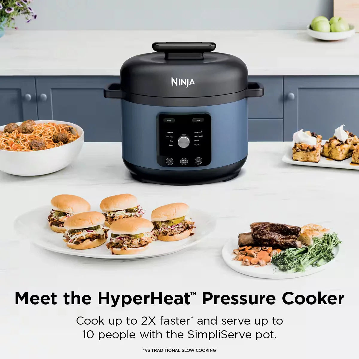 Ninja® 9-in-1 Pressure Cooker Blue Macaron