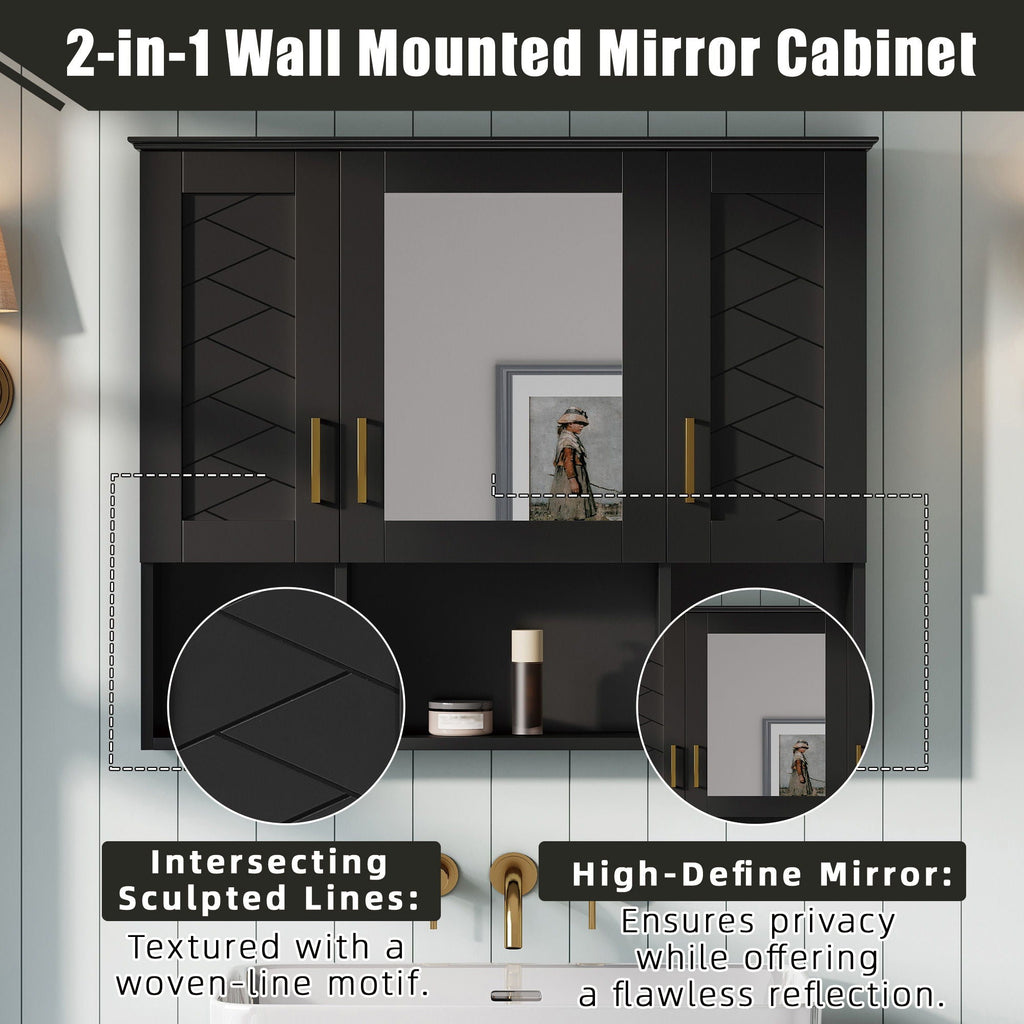 Modern Wall Mounted Medicine Cabinet With Adjustable Shelves