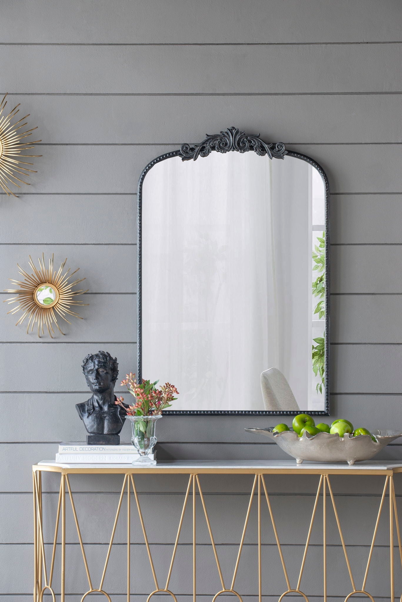 Arch Mirror, Baroque Inspired Wall Decor