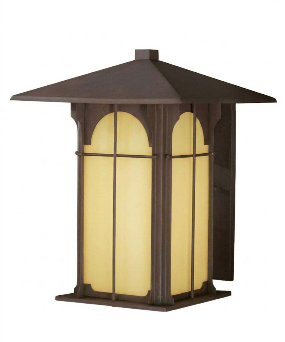 Aztec 14"H 1-Light Olde Brick Bronze Finish OutdoorFixture