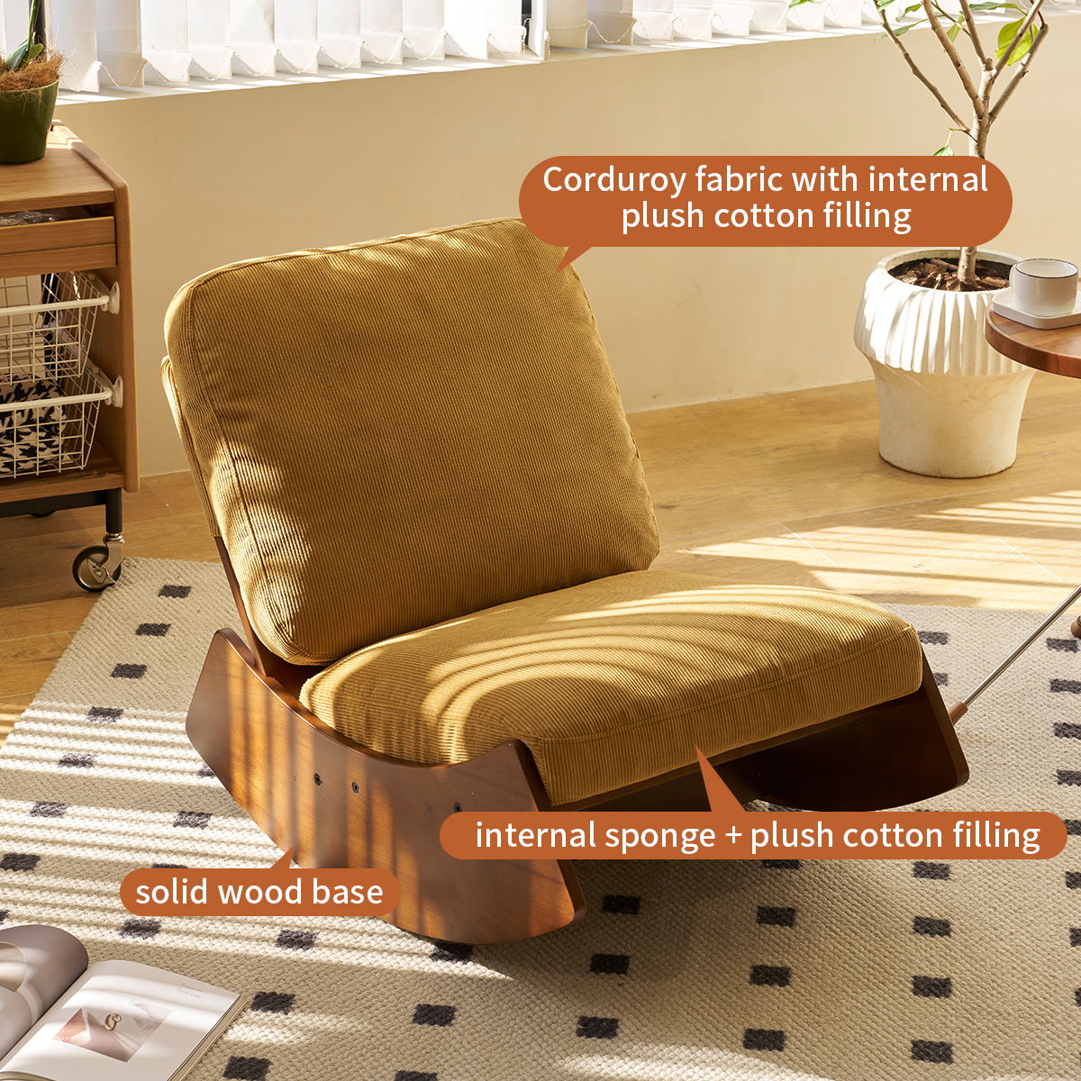 Upholstery Glider Rocking Chair