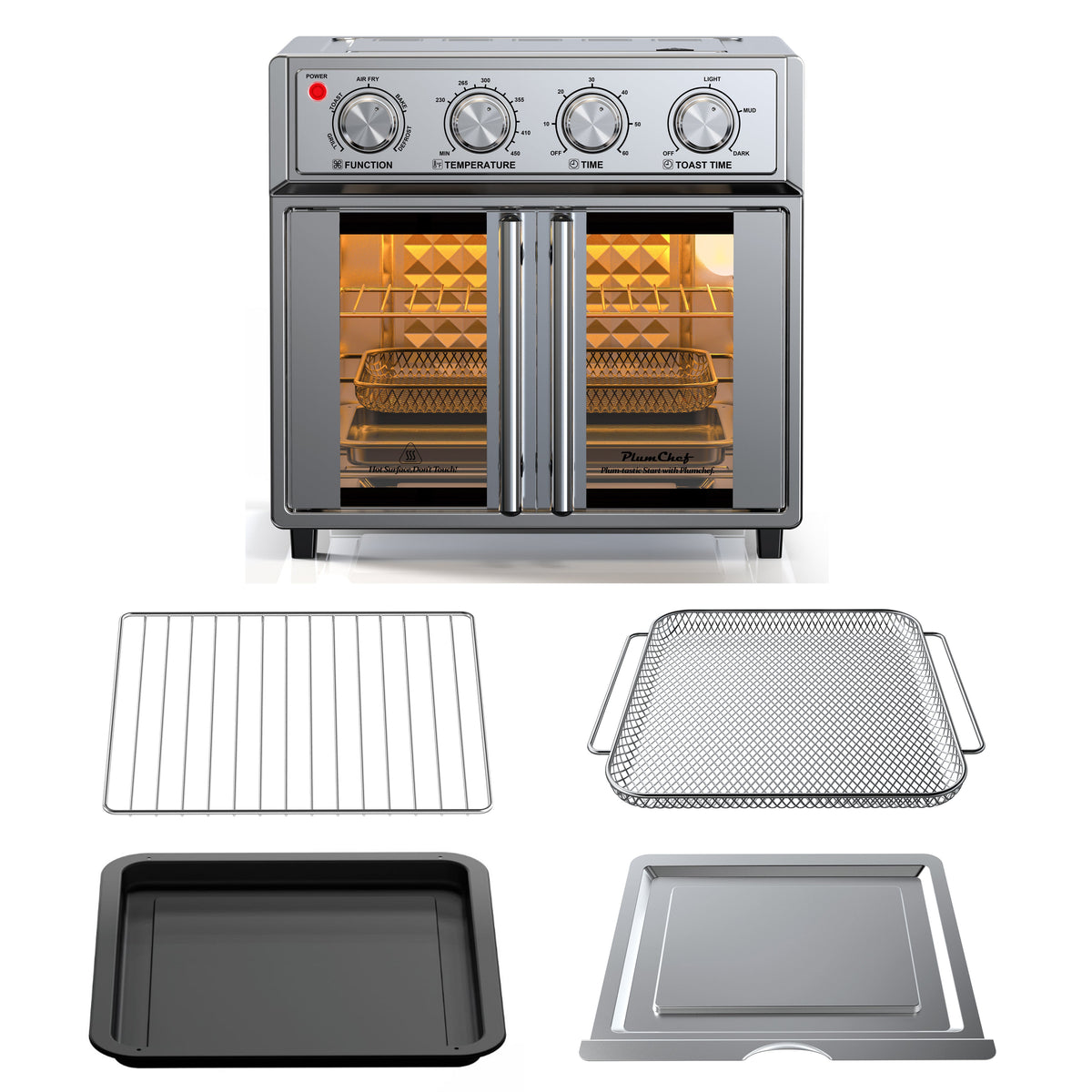 French Double-Door Air Fryer Convection Toaster Oven