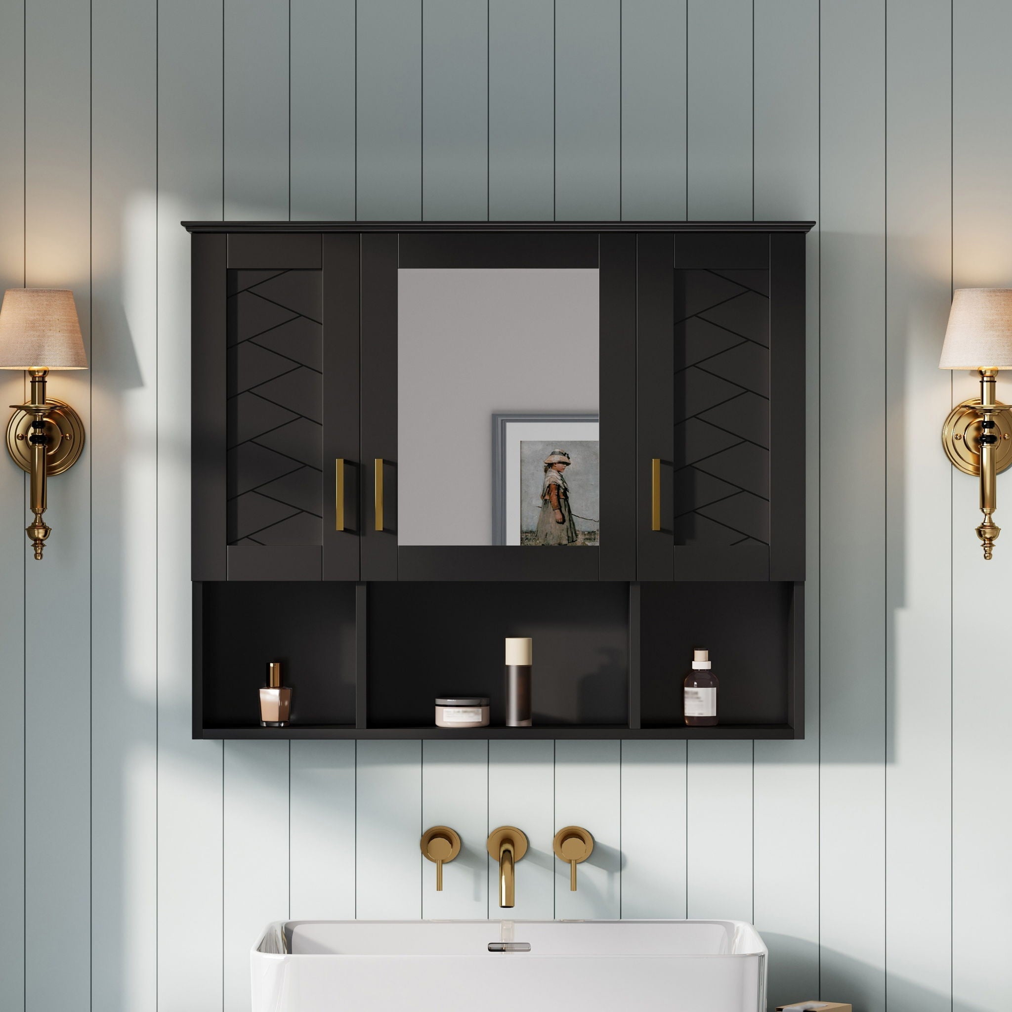 Modern Wall Mounted Medicine Cabinet With Adjustable Shelves