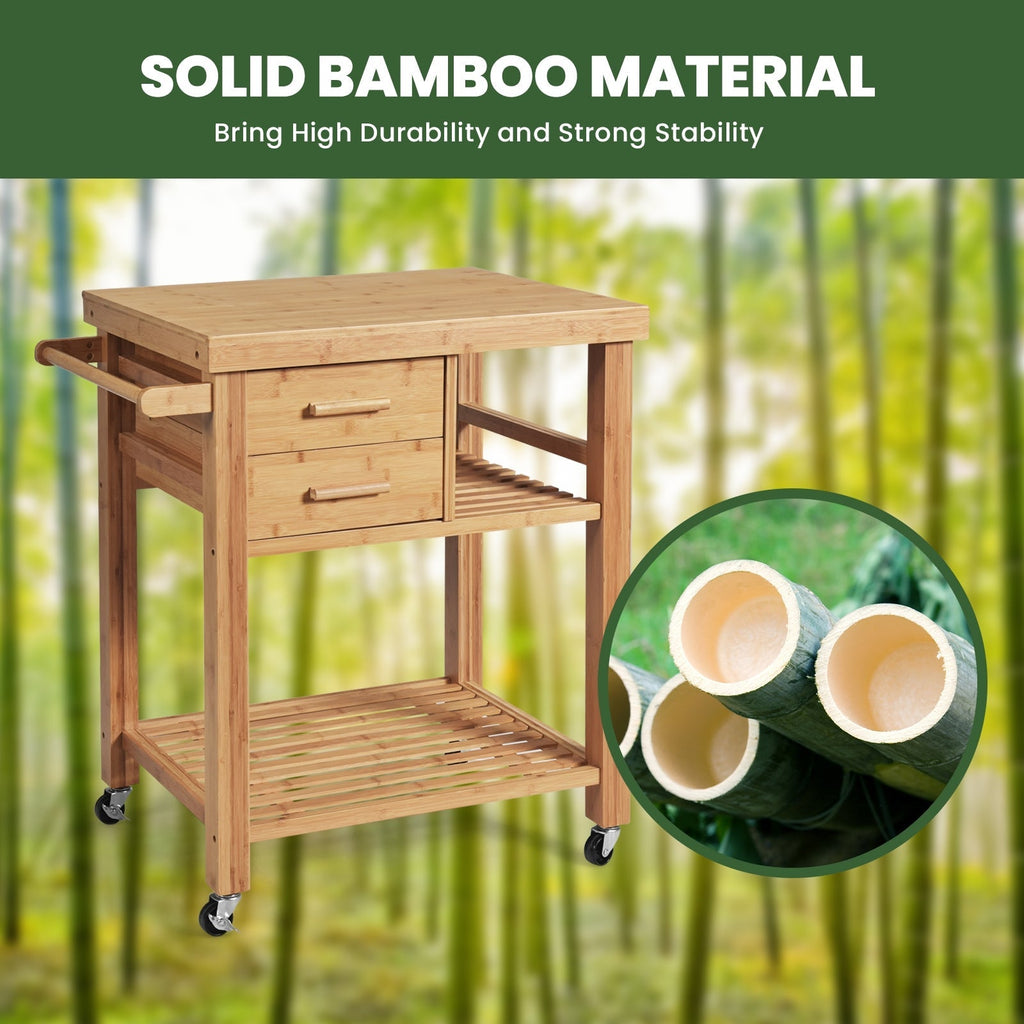 Bamboo Trolley Cart