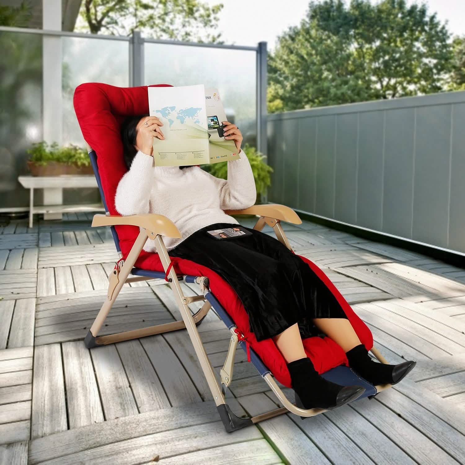 Chaise Lounger Cushion Recliner Rocking Chair Sofa