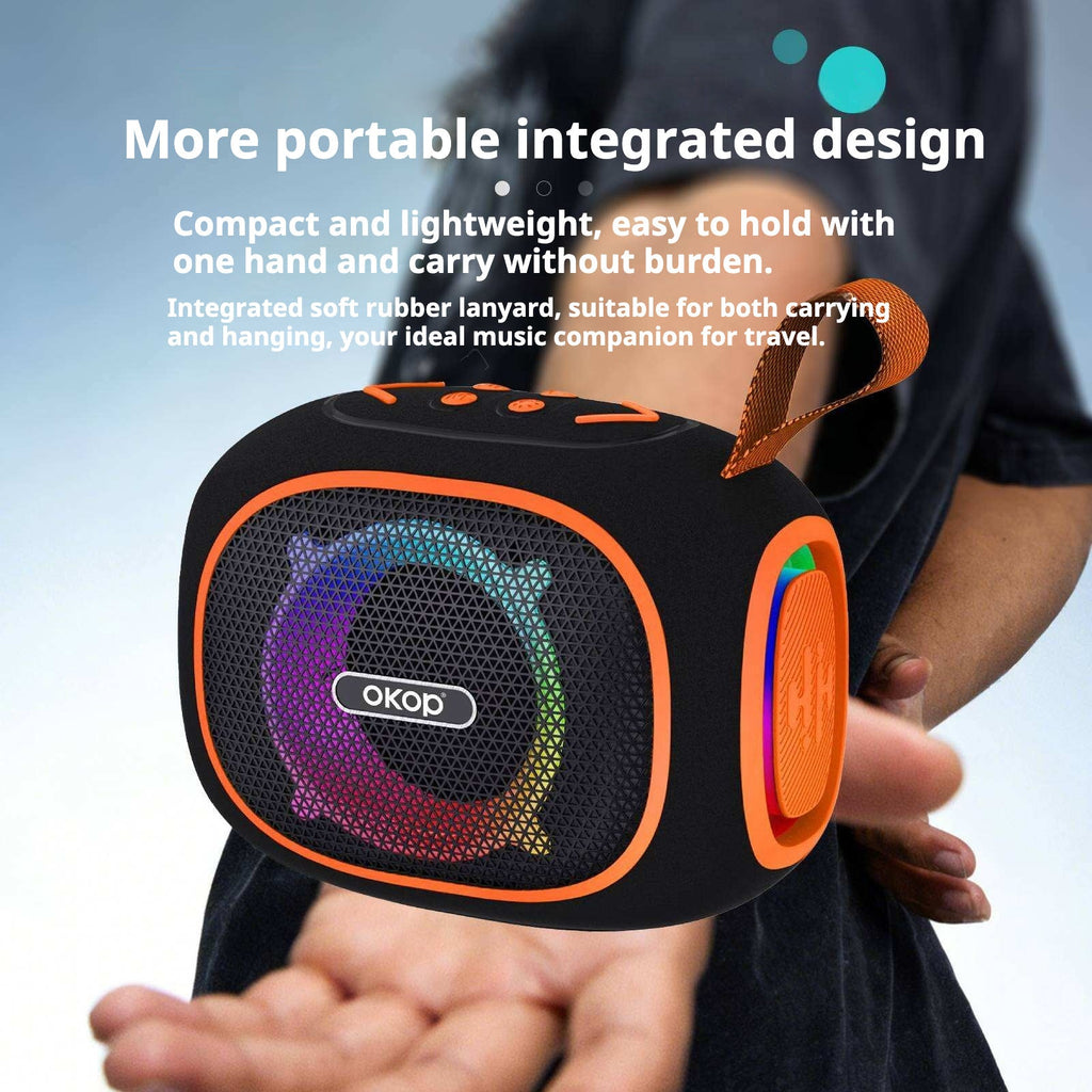 Wireless Bluetooth Speaker Long Battery Life Portable Handle RGB Lighting