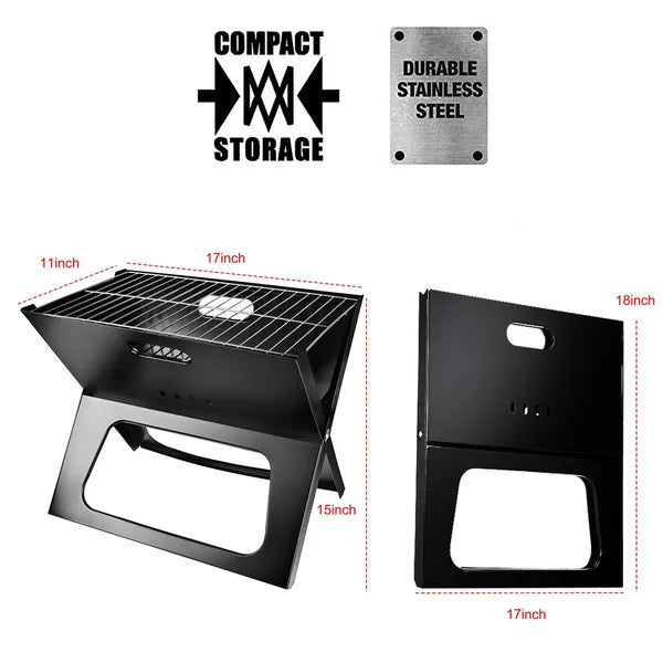 Foldable BBQ Grill Portable BBQ Barbecue Grill Camping Garden Outdoor Travel For Camping Picnic RV Travel Backyard