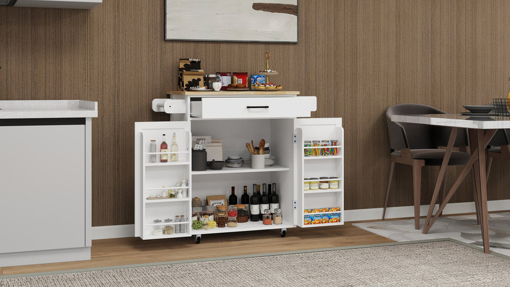 Kitchen Island Rolling Trolley Cart with 1 Drawer