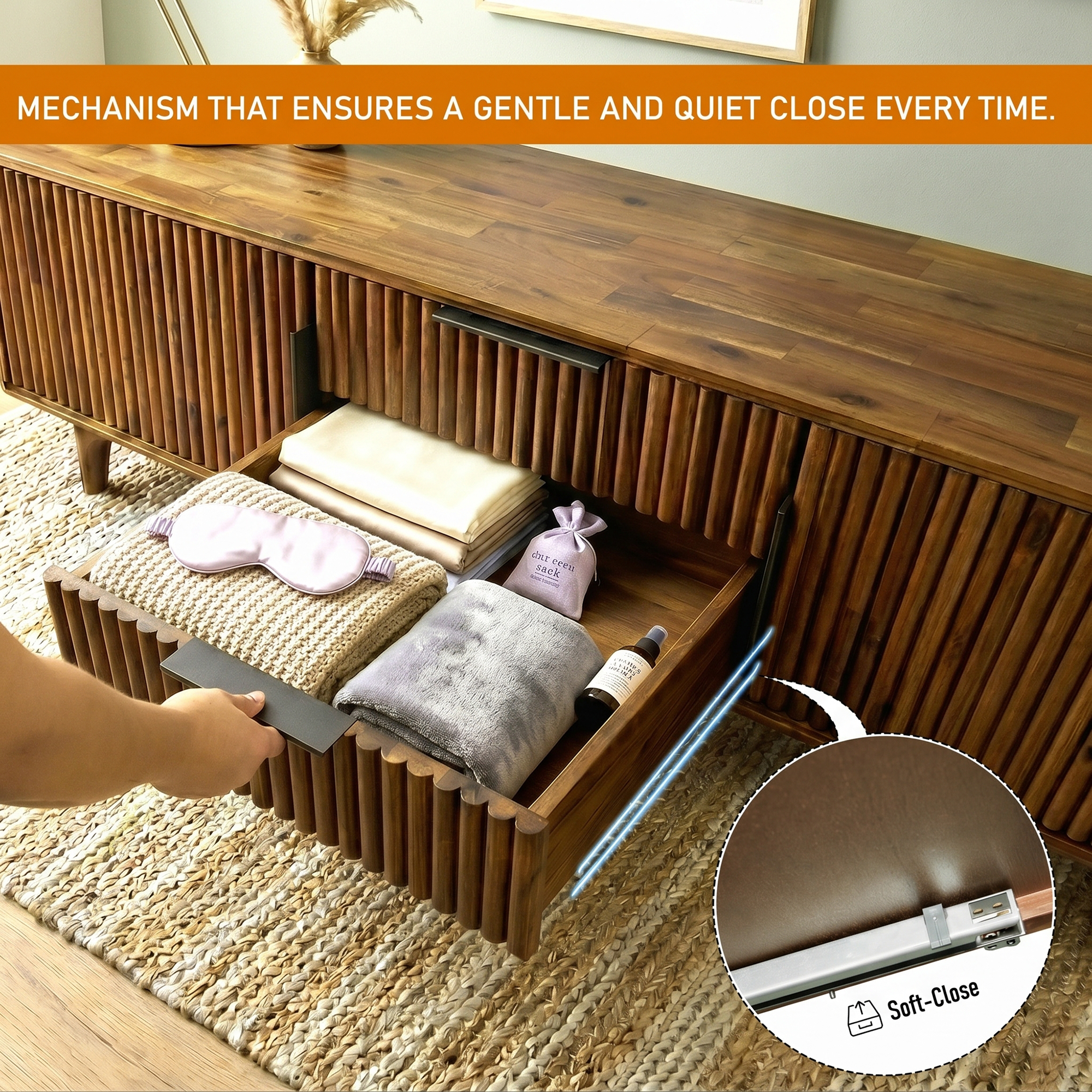 Bosk Solid Wood Storage Bench
