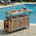 Foldable Outdoor Kitchen Island Cart