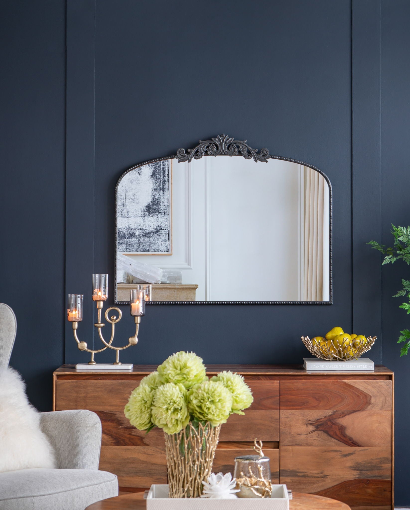 Arch Mirror, Baroque Inspired Wall Decor