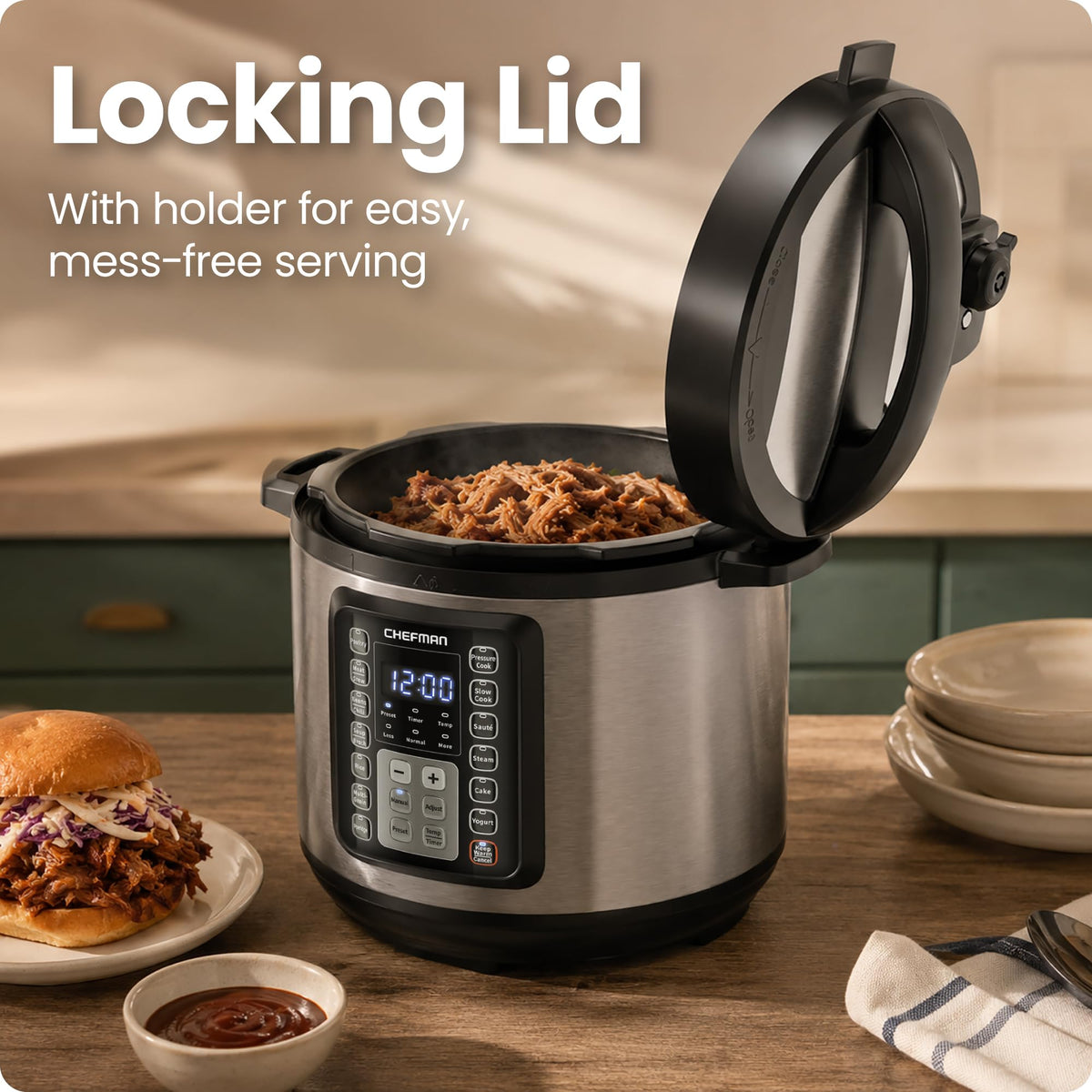 Chefman 13-in-1 Electric Pressure Cooker with Touchscreen Controls