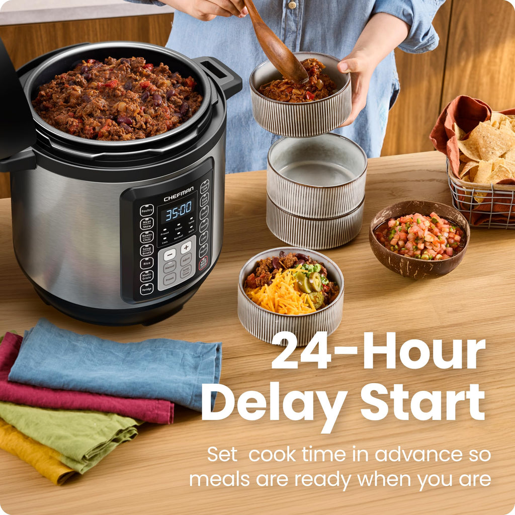 Chefman 13-in-1 Electric Pressure Cooker with Touchscreen Controls