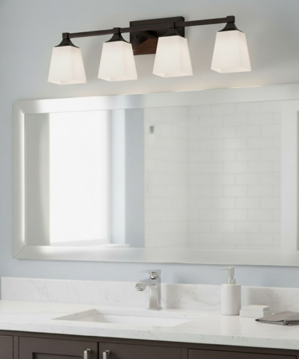 27"W 4-Light LED Bath Vanity Light Fixture Oil Rubbed Bronze Finish
