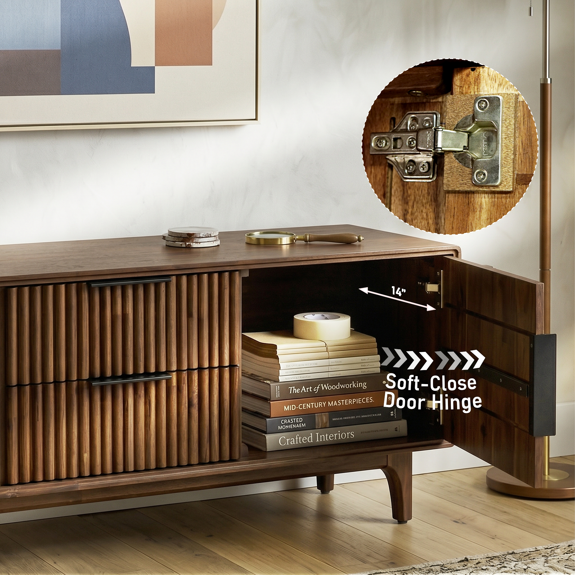 Bosk Solid Wood Storage Bench