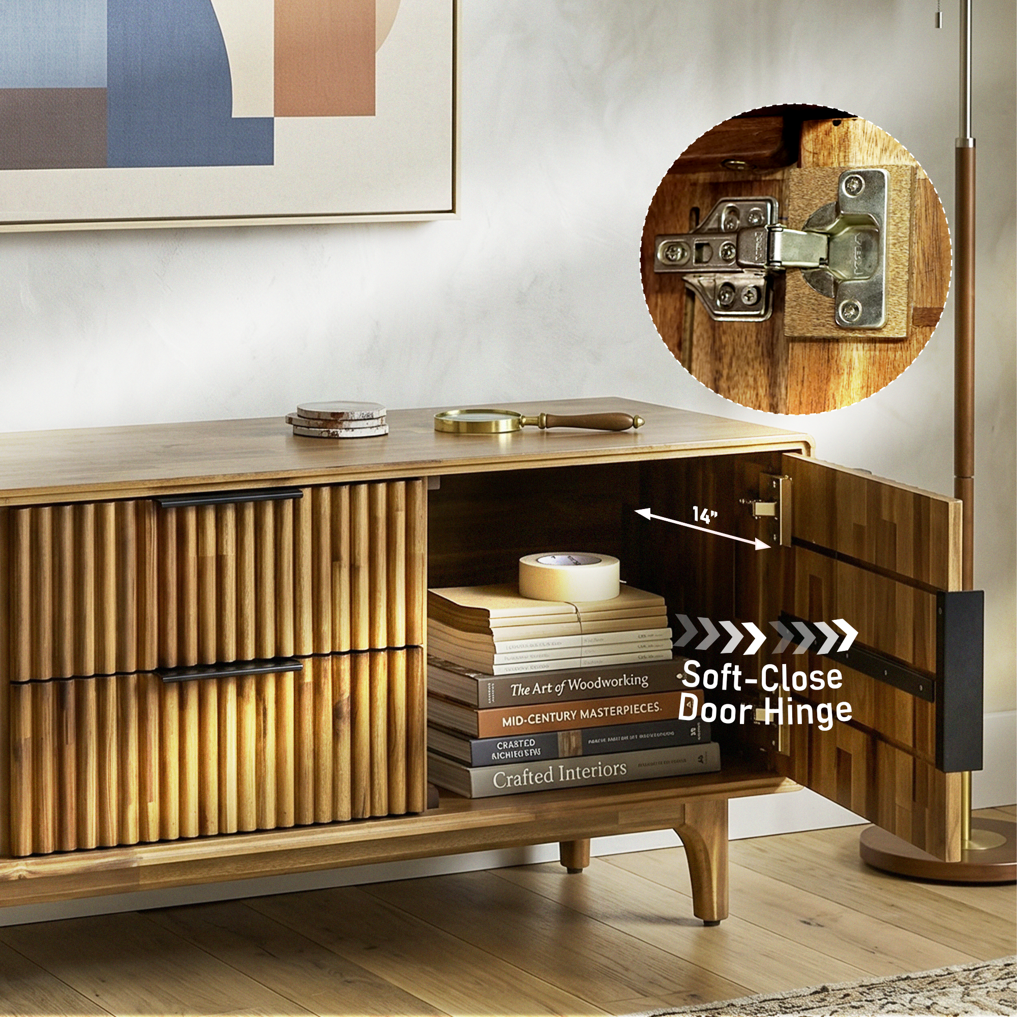 Bosk Solid Wood Storage Bench