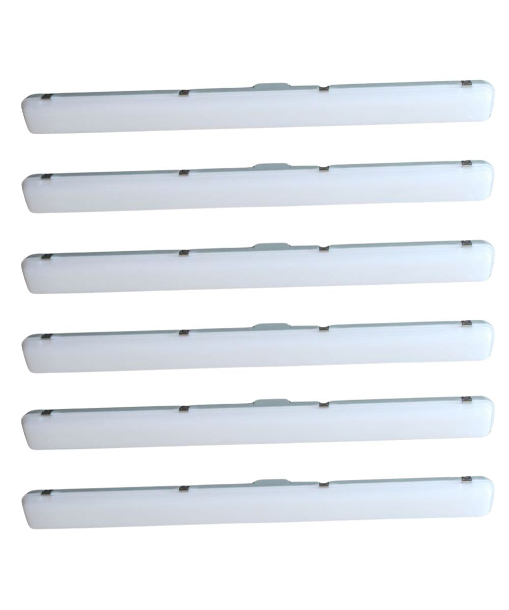 50"w Linear Vapor Tight 1-Light Integrated LED Light Strip [6 PACK]