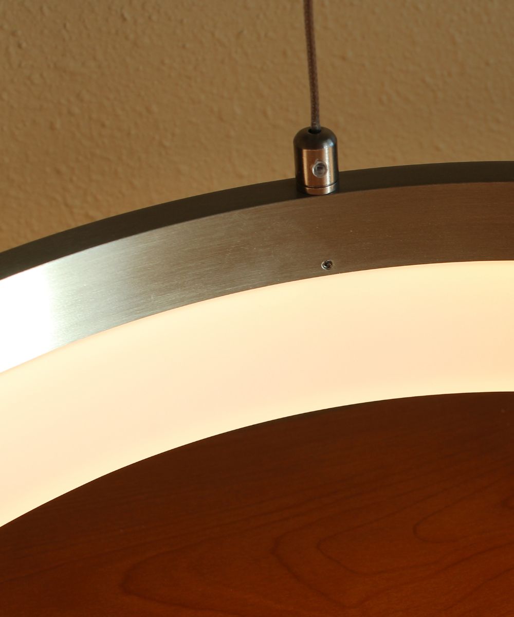 Edge-Lit 16"W 1-Light Round LED Ribbon Chandelier Light Fixture