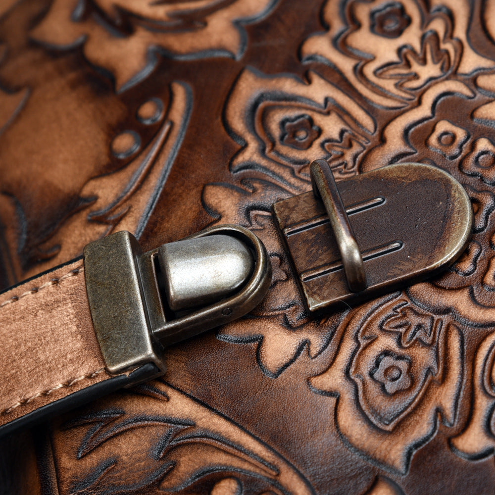 Crossbody Hand-rubbed Top-grain Leather Bag