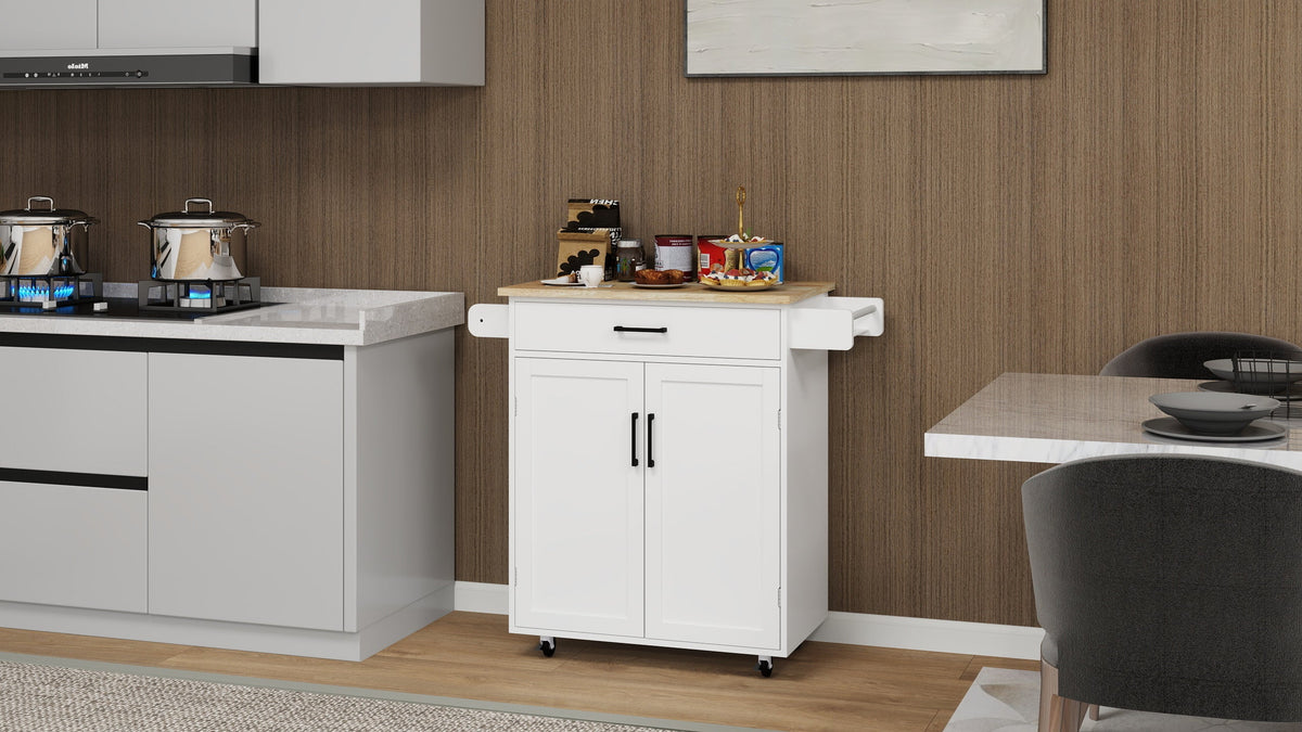 Kitchen Island Rolling Trolley Cart with 1 Drawer