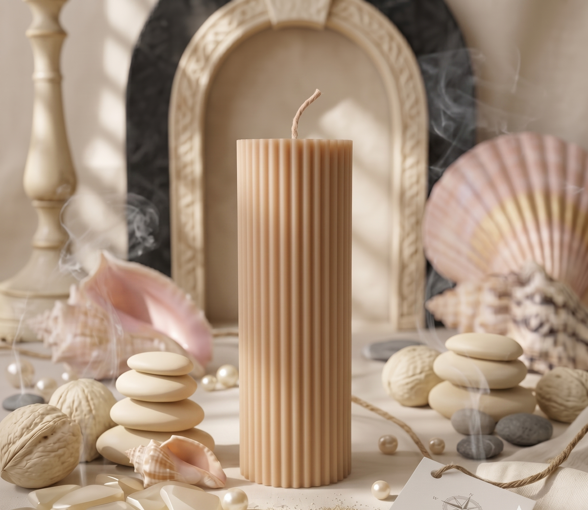 Ribbed Candle