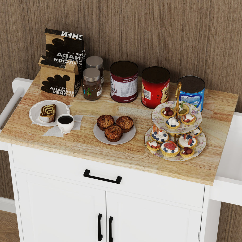 Kitchen Island Rolling Trolley Cart with 1 Drawer