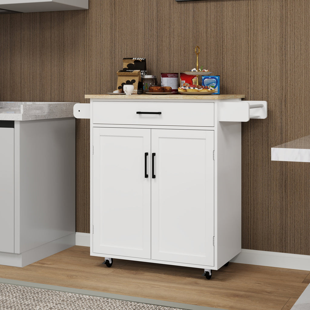 Kitchen Island Rolling Trolley Cart with 1 Drawer