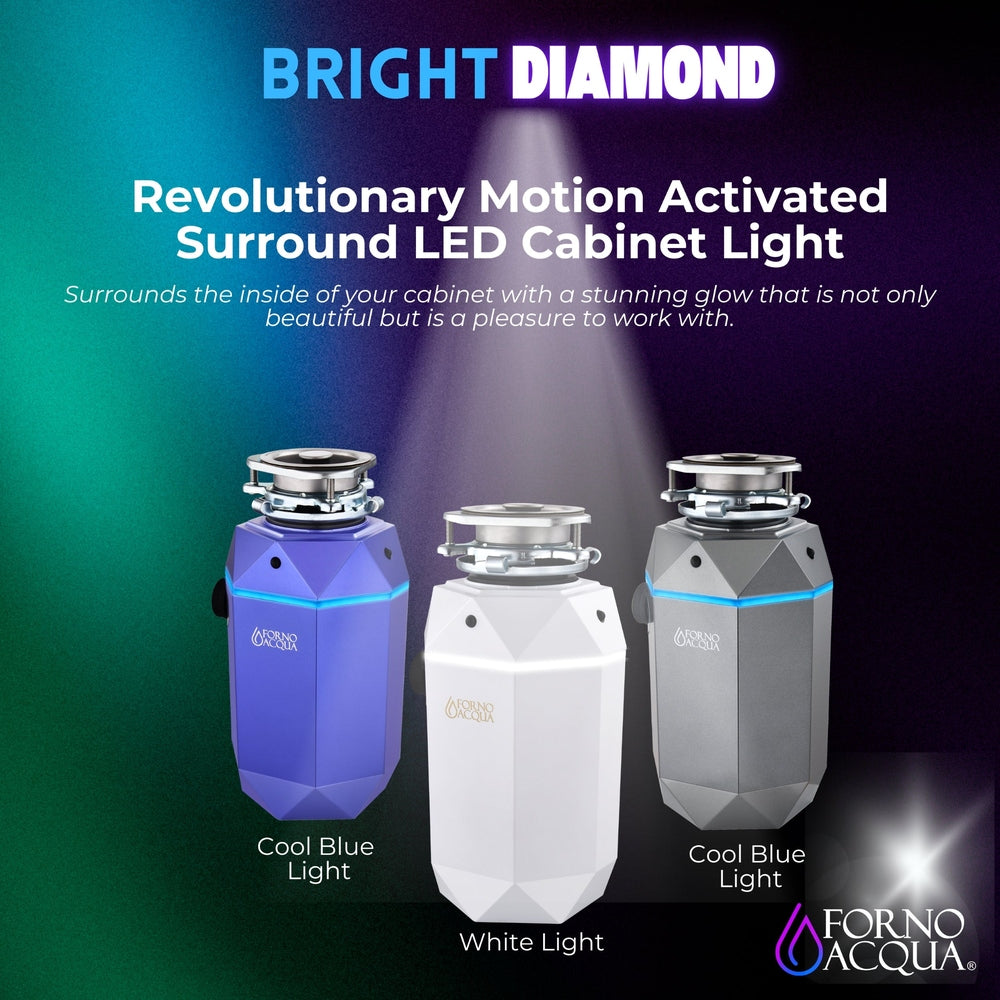 FORNO ACQUA Bright DIAMOND Amethyst 1HP Super Quiet Garbage Disposal