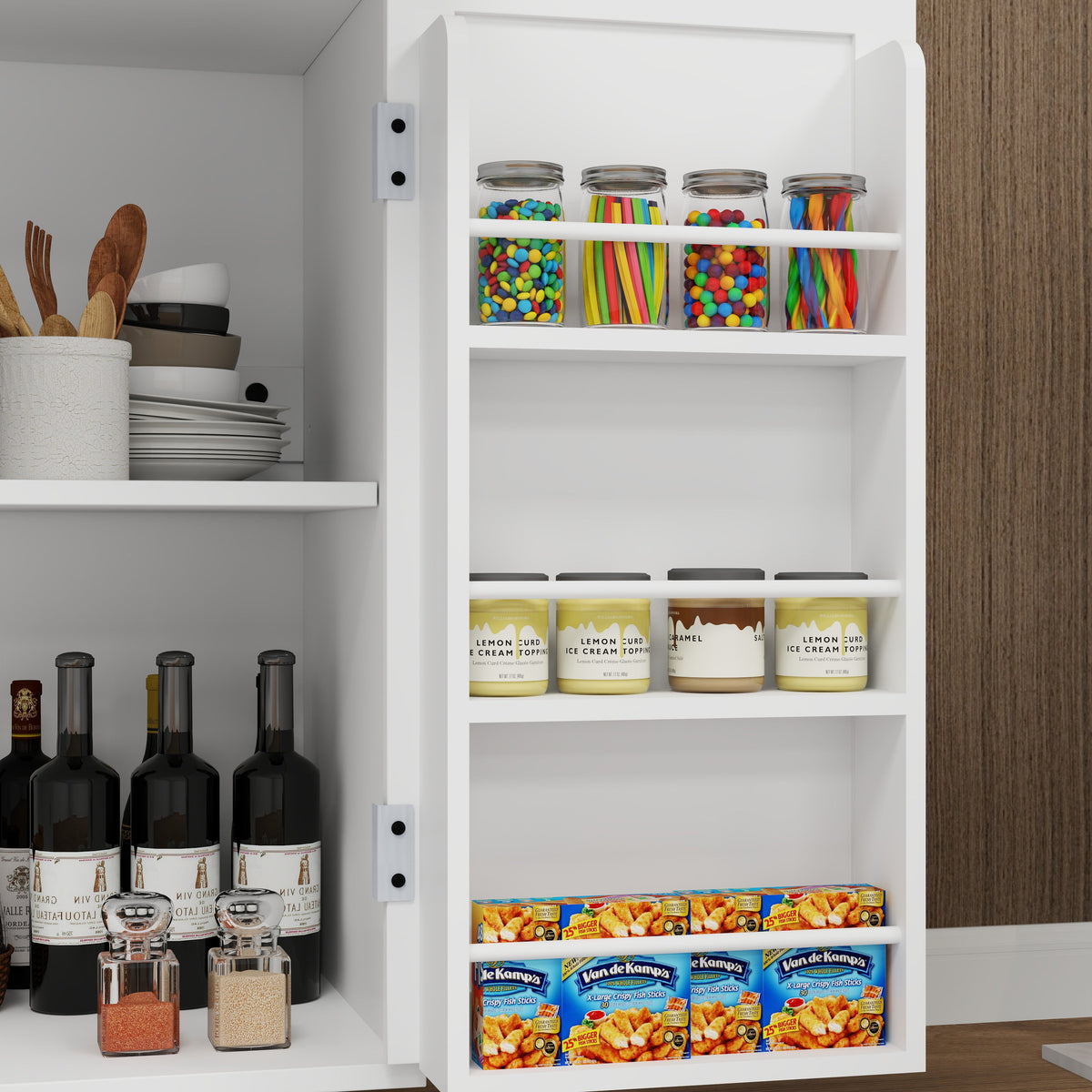 Kitchen Island Rolling Trolley Cart with 1 Drawer