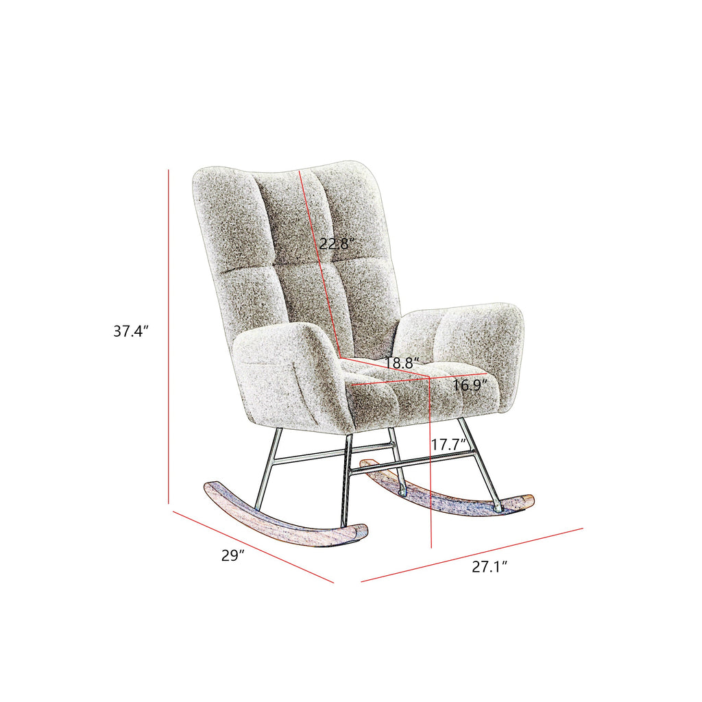 Teddy Fabric Rocking Chair