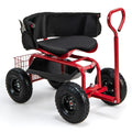 Cushioned Rolling Garden Cart Scooter