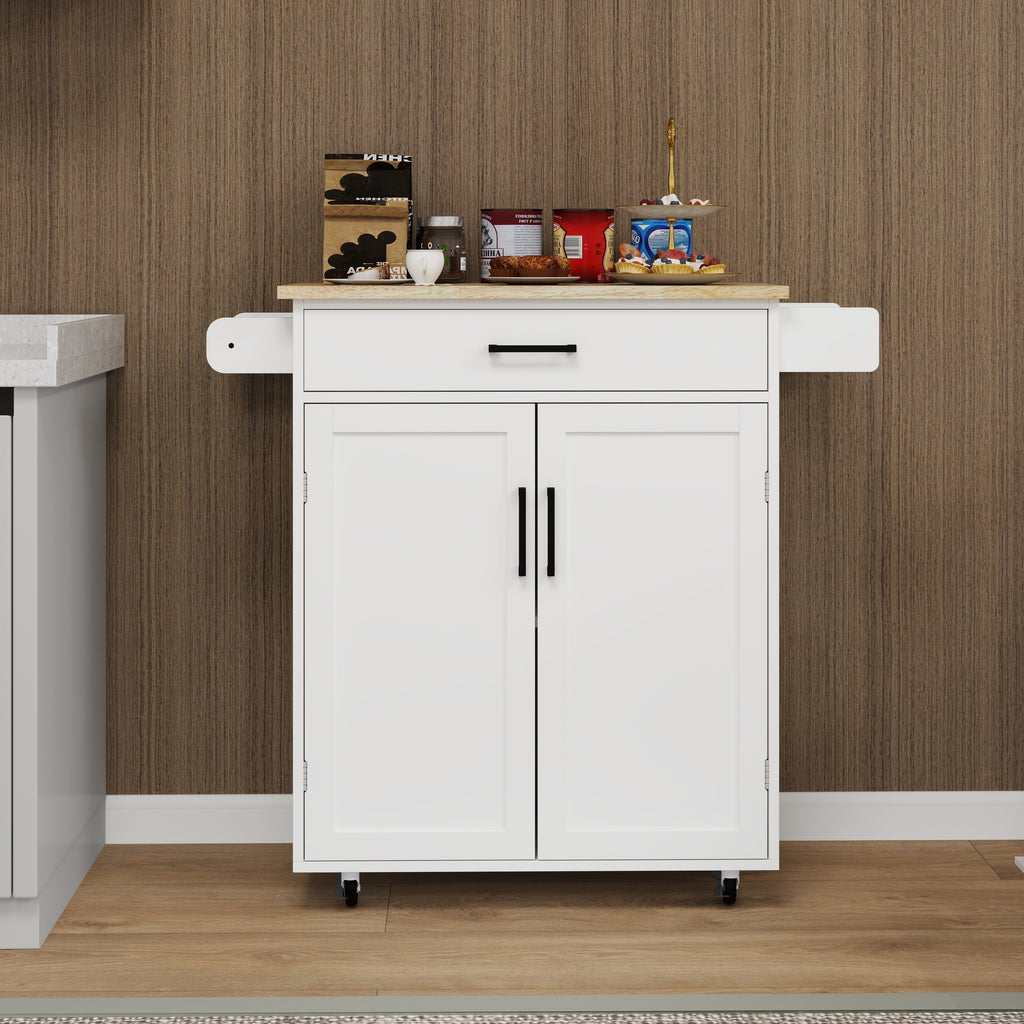 Kitchen Island Rolling Trolley Cart with 1 Drawer