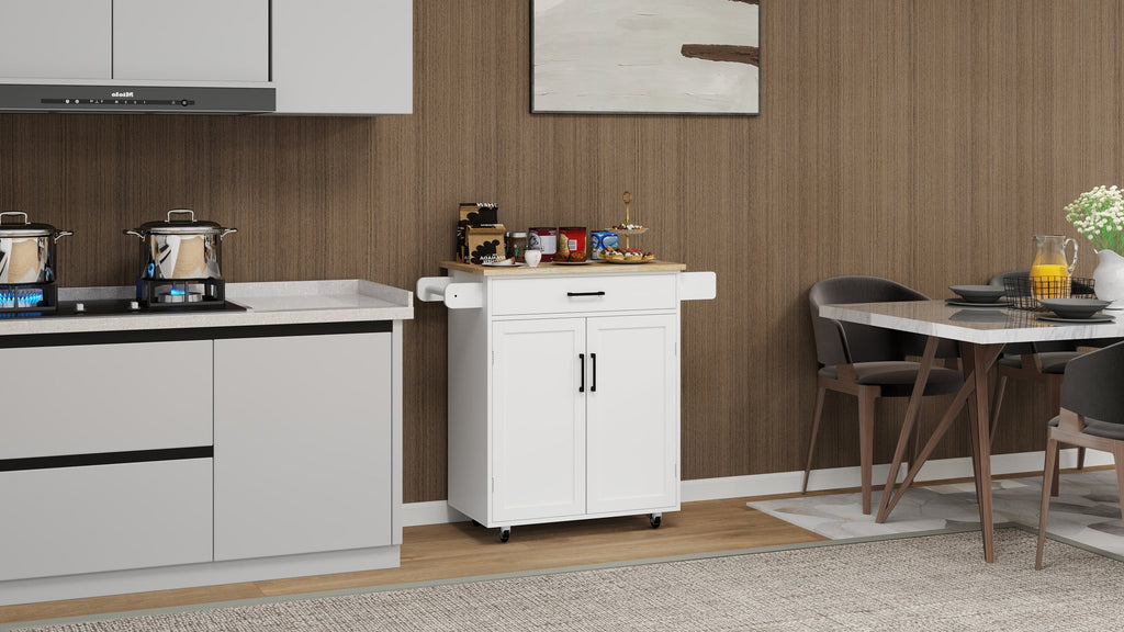 Kitchen Island Rolling Trolley Cart with 1 Drawer