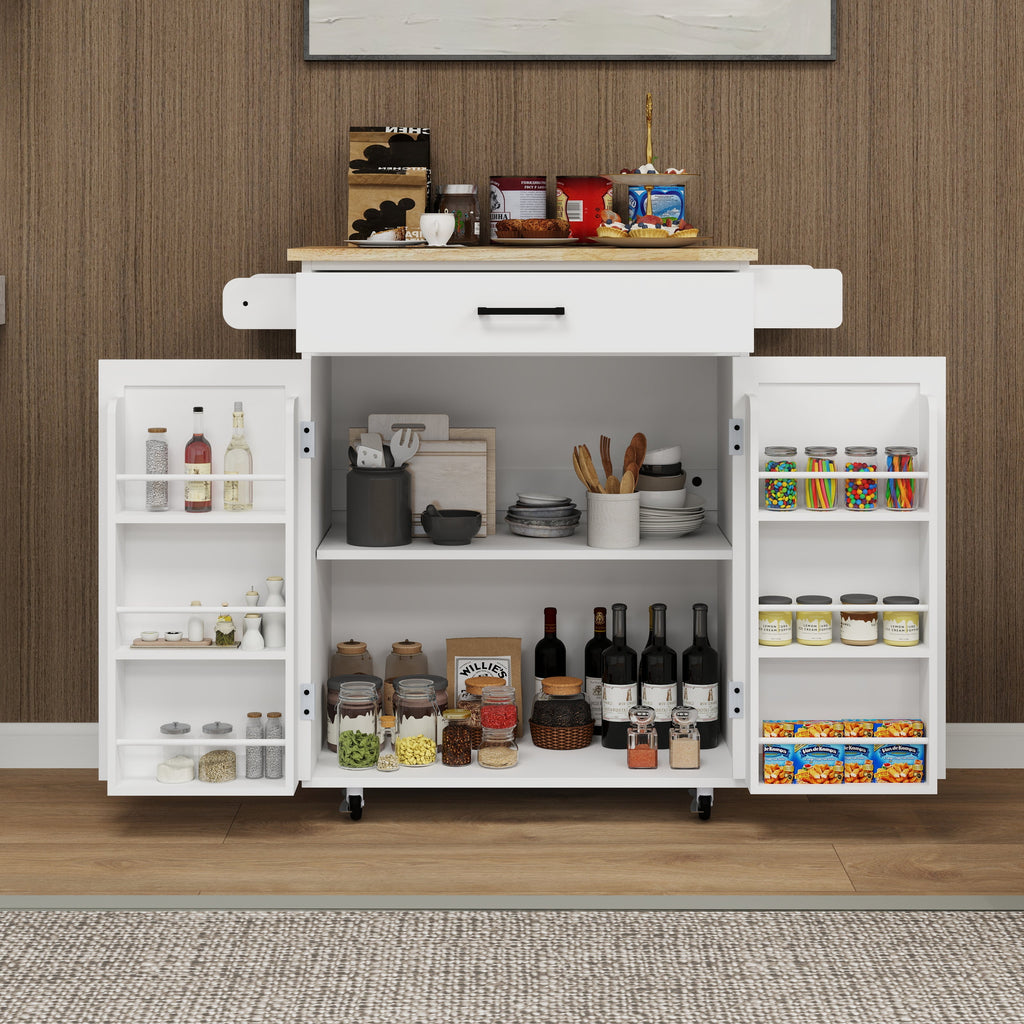 Kitchen Island Rolling Trolley Cart with 1 Drawer
