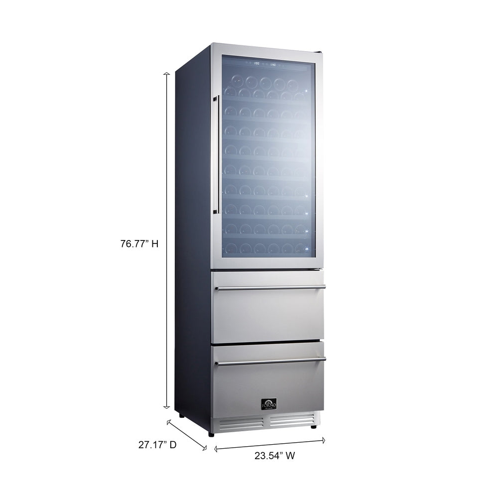 Forno Azienda 24-Inch Dual Temperature Zone Wine Coole