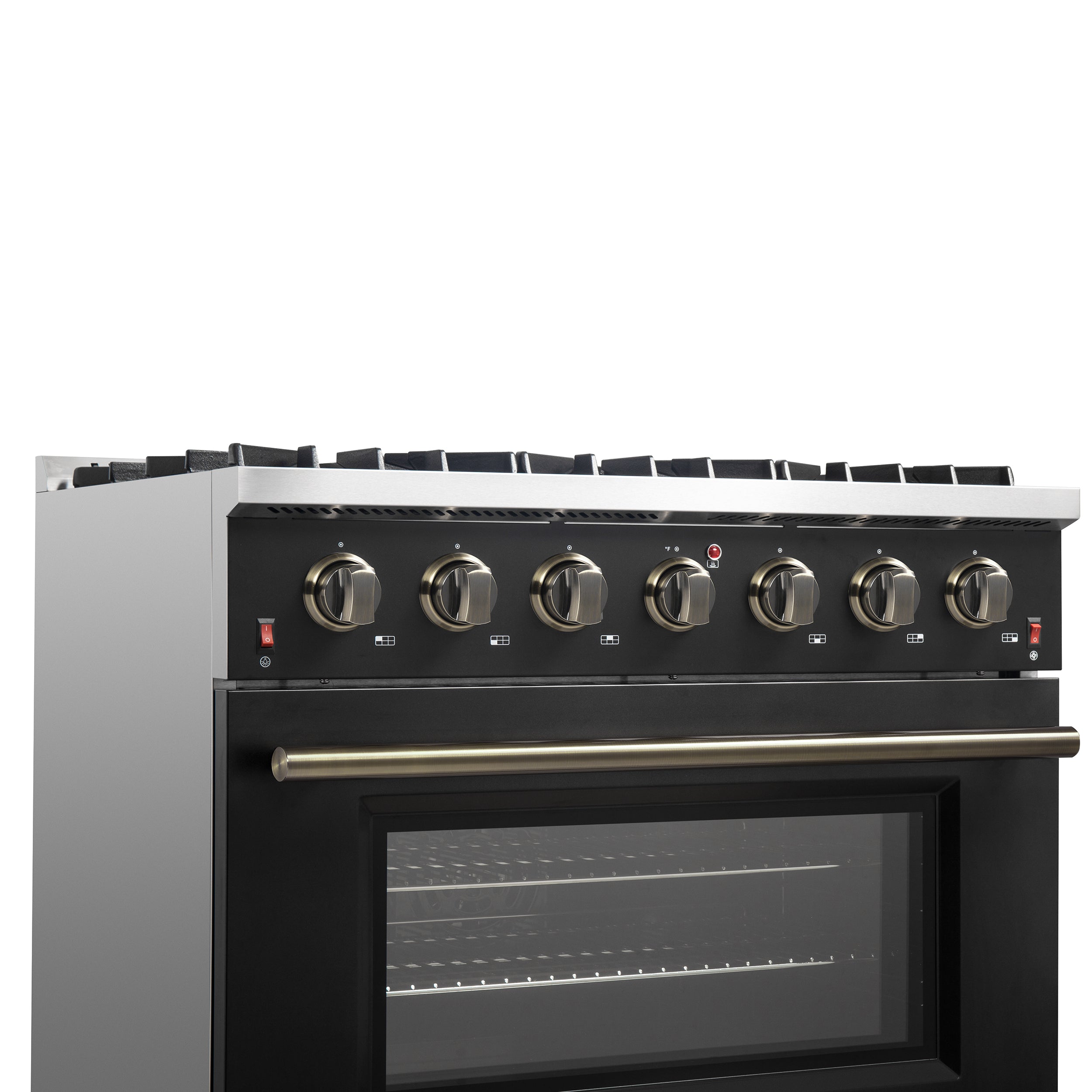 Forno Galiano 36-inch Freestanding Gas Range in Black
