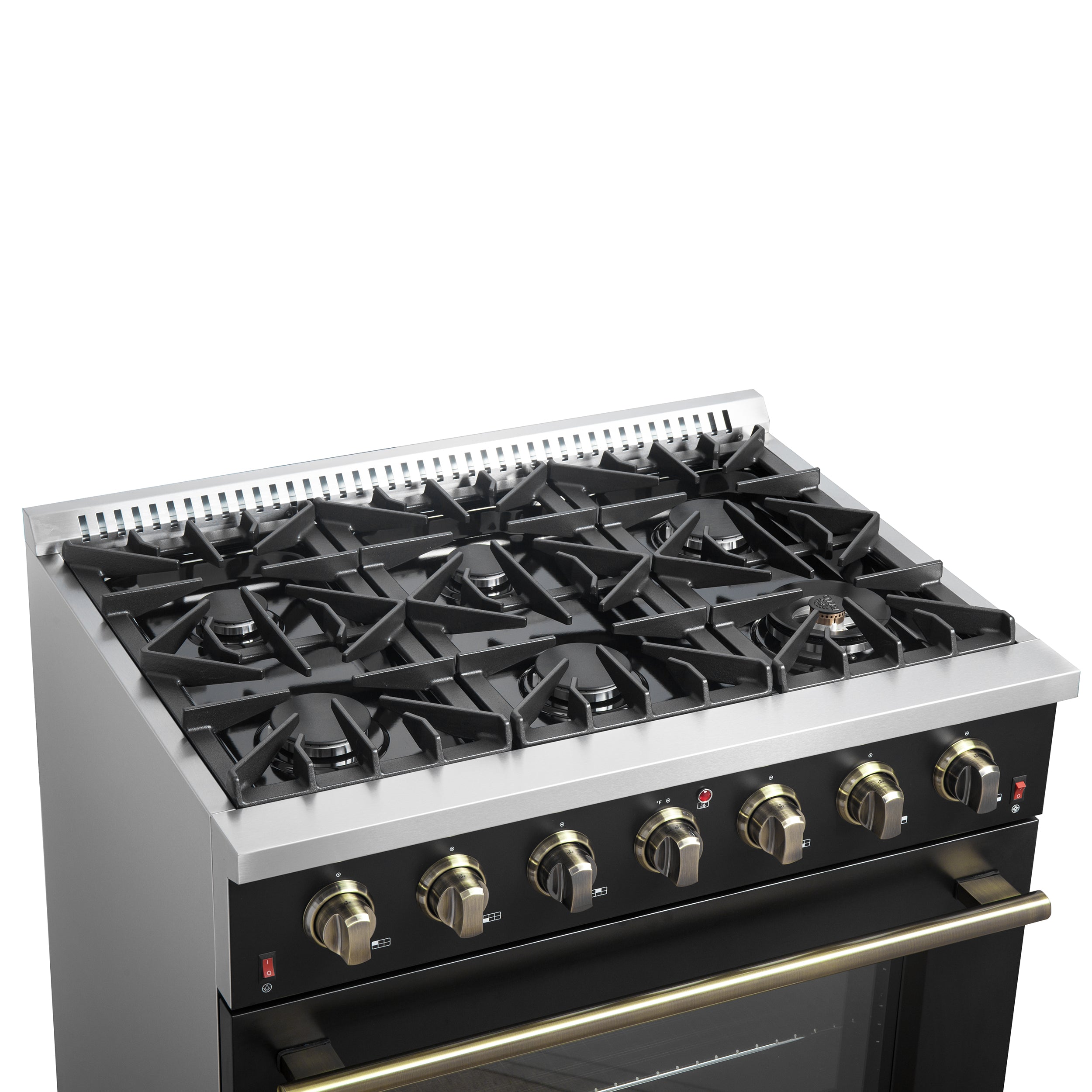 Forno Galiano 36-inch Freestanding Gas Range in Black