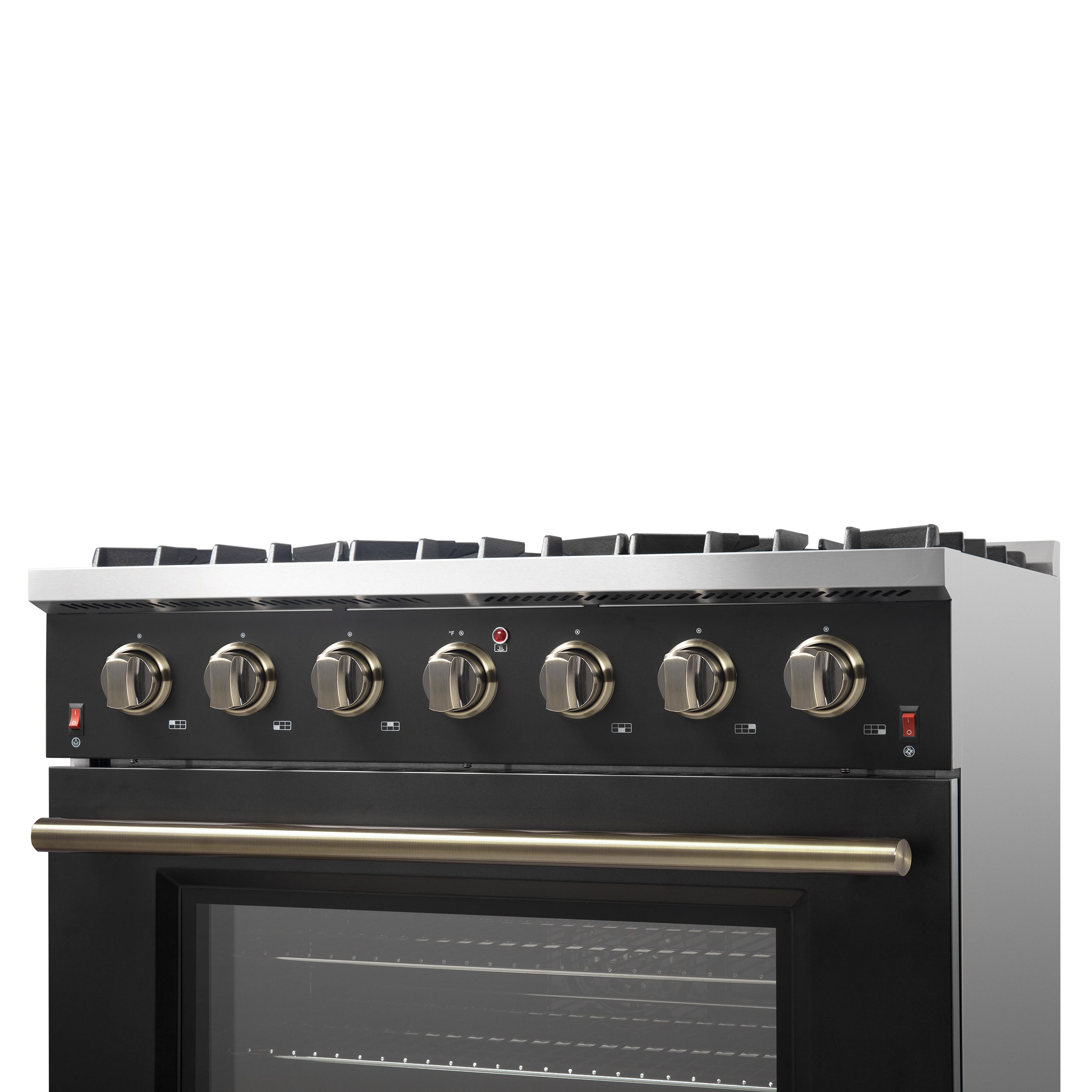 Forno Galiano 36-inch Freestanding Gas Range in Black
