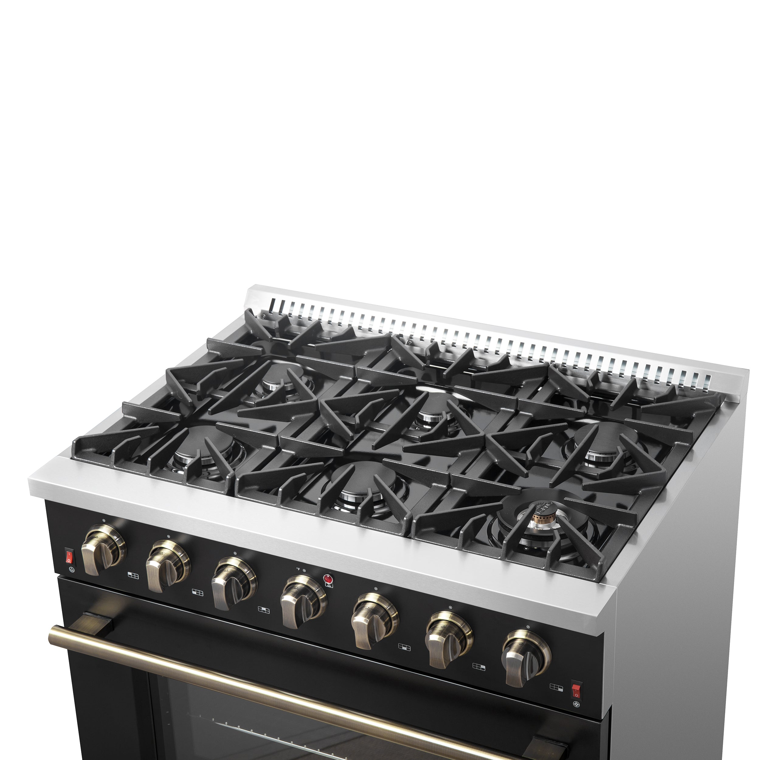 Forno Galiano 36-inch Freestanding Gas Range in Black