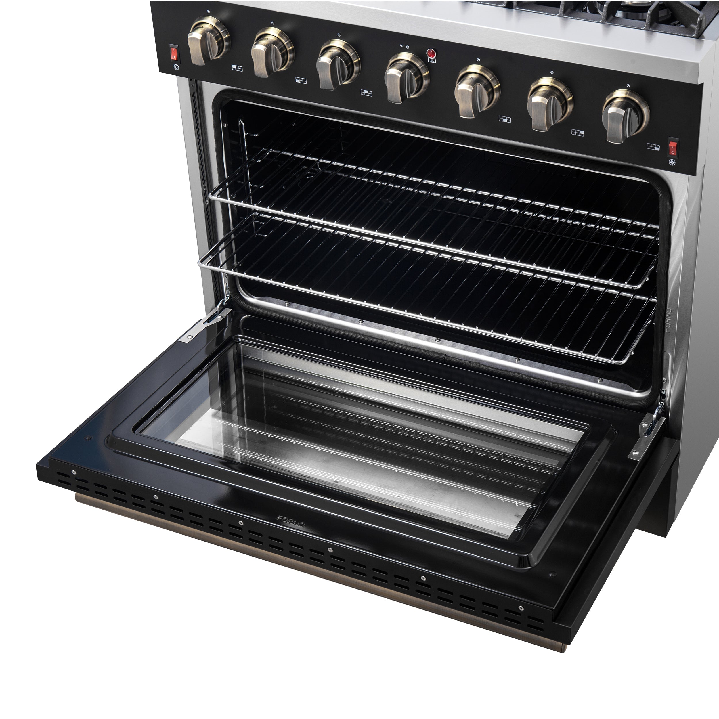Forno Galiano 36-inch Freestanding Gas Range in Black