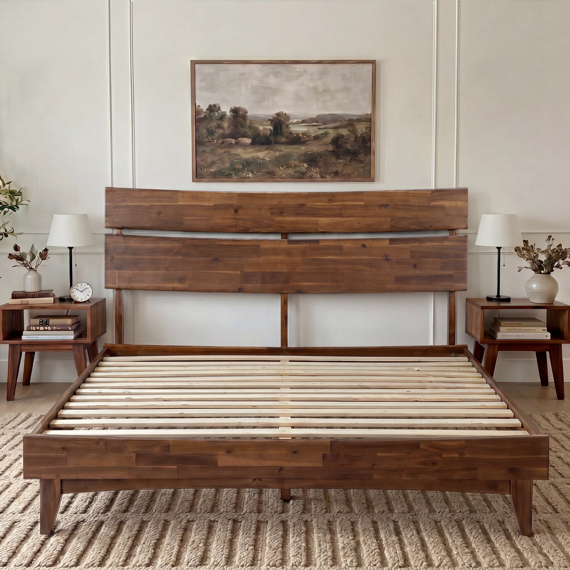 Aurora Solid Wood Bed Frame